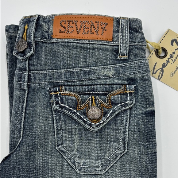 NWT Seven7 Kids Light Blue Denim Bootcut Jeans Size 5 - Picture 5 of 11